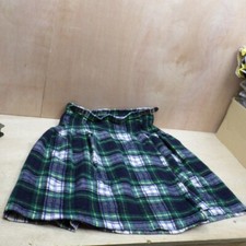 Reine Wolle Karo Tartan Rock Original Vintage Damen 32" Taille 44" Hüfte Retro