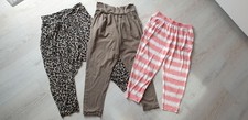 H+M 3 Stk. Mädchen Pump Hosen*Harems Hose*Gr. 170*animal*oliv-grün*weiß/lachs