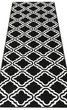 Hochflorteppich deborah schwarz weiß 67 x 230 cm Teppich Gallerie gemustert