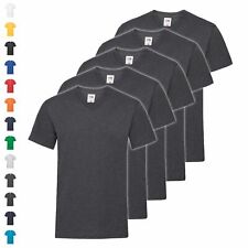5er Pack Fruit of the Loom Valueweight V-Neck T Unisex T-Shirt V Ausschnitt NEU