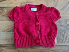 Next Mädchen Pullover Strickjacke Weste Rot Gr 68/74