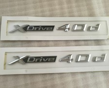 2x XDrive 40d x Drive 4.0D Brief 3D EMBLEM ABZEICHENAUFKLEBER BMW X1 X3 X4 X5 X6