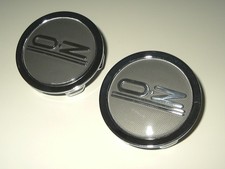 OZ NABENDECKEL Felgendeckel Nabenkappe 2 STÜCK M608 Chrom Mesh Grau 81310472