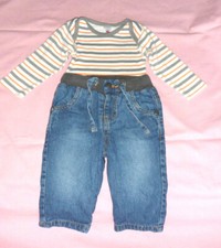 Baby- Set   Jeans und Ringelbody   Topomini Pure Coll./ C&A  Gr. 62 