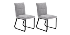 Homexperts Stuhl Tilda 2er-Set hellgrau/schwarz Esszimmerstuhl Stühle