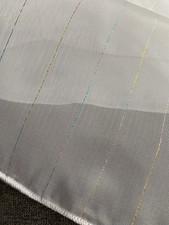 Gardine Scheibe Fenster Vorhänge Stoffe Meterware weiß bunte Linien Höhe 2,60 m