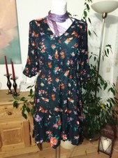 wunderschönes Kappahl Kleid Blumen Gr. XS 34 Viskose zart fein 