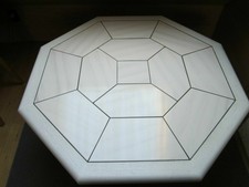 Couchtisch Tisch weiß achteckig Holz/Kacheln sehr gut erhalten