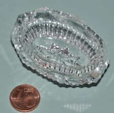 Altes Schälchen Glasschale Schale Kristallglasschale mit Schliff oval Vintage  