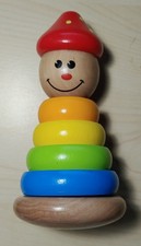 Hape - Stapel-Clown Holzspielzeug Stapelspiel Holzturm Motorik gebraucht