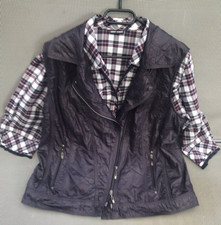 Bonita Crash-Weste Leder-Imitat Waschleder  dunkel-beerenfarbig  Gr.36  w. NEU