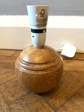 HOLZKUGEL RETRO 1980ER TISCHLAMPE BASIS H20 cm x B20 cm - GEBRAUCHT (G1M)