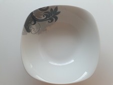 Müslischale Salatschale Schale VAN WELL "Black Flower" - Porzellan - sehr gut