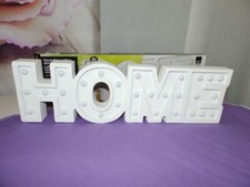 Buchstaben Schiftzug HOME Deko-Buchstaben beleuchtet mit 30 LED 