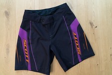 Scott Racing MTB Bike Fahrrad kurze Hose Shorts Lila Schwarz Gr. XS 