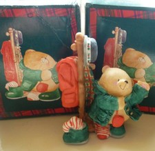 Forever Friends Bär und Mantel Ständer Resin Figur-Neu in Box