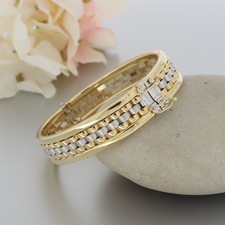 Wert 2990 € Bicolor Armreif (24,9 g) 585 14 Karat Gold