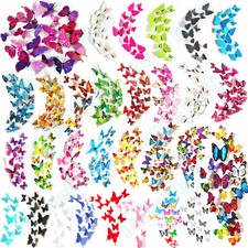 12 Set 3D Schmetterlinge Wandtattoo Wanddeka Wand Deko Wandtatoo Wandaufkleber