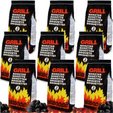 27kg Premium Grillbriketts Pinie Eiche Holzkohle Grillkohle Holzkohlebriketts