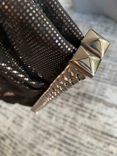 CHRISTIAN LOUBOUTIN Clutch Abendtasche schwarz Silber 