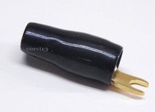 4 Gold Gabel-Kabelschuhe M4 schwarz