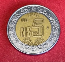 M78 – Münze Mexiko 5 neue N$ PESOS 1993 ESTADOS UNIDOS MEXICANOS     