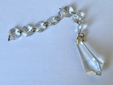 5x Alte Kristall Kronleuchter Lüster Behang Blei Glas Vintage Ersatzteile Zapfen