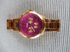 Damenuhr Damenarmbanduhr Fossil pink Ziffernblatt