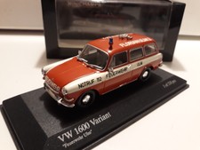Minichamps VW 1600 Variant Feuerwehr Ulm 1969 rot-weiß 1:43 Art. 400055396 OVP