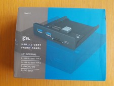 CSL - USB 3.2 Gen.1 Front Panel aus Metall , TYP A und TYP C, 1 SD und Micro SD