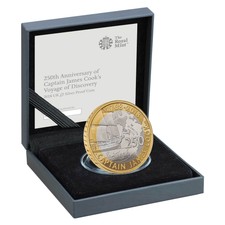 2018 Royal Mint Captain James Cook Voyage £ 2 Münze verpackt Qua