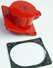 32 A CEE Drehstrom Einbausteckdose ABL 380 / 400V 5 polig Anbausteckdose Rot