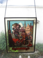 Fensterbild Handwerk Der Maurer Glasbild Glas Bild Folie Metallrahmen mit Kette 