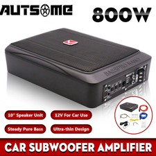 10'' 800W Auto Untersitz Subwoofer Aktiv Bassbox Ultradünner Kompakt Car Audio