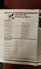 4 seitige Vorschau auf die Eishockey Weltmeisterschaft 1977 WM  Sport Beobachter