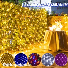 6x4M 3x2M LED Netzlicht Lichterkette Lichternetz Außen Inner Weihnachtslicht