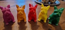 Bulldoggen Deko Kerzen Figuren French Bulldog Bully bunt