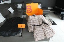 MARC CAIN Daunenmantel mit Gürtel Gr.2(36) Farbe Taupe/Pastell altrosa NP 550,-€