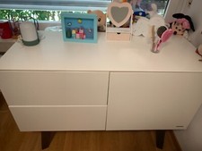 Kidsmill Sixties 3-tlg. Babyzimmer Set - Mattweiß / Bett + Kommode + Schrank