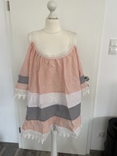 schönes Oberteil mit Spitze und Cut Out Ärmeln 100% Baumwolle Größe 46