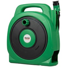WALTER Wasser Schlauchaufroller 15m, Schlauchtrommel gewebeverstärktes PVC, 1/2"