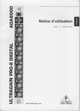 Manual / Bedienungsanleitung - Behringer -  Ultragain Pro-8 Digital ADA8000 - V1