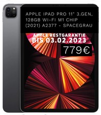 Apple Ipad Pro 11" 3.Gen, 128GB Wi-Fi M1 Chip (2021) A2377?Spacegrau Wie Neu?