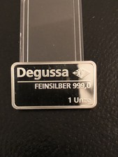 Degussa Silberbarren 1 Unze 999/1000 Feinsilber PP in Originalfolie.