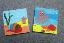 2 Bilder für Kinderzimmer Meerestiere