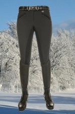 HKM Karthingo Winter Softshell Vollbesatz Reithose Gr. 40 Schwarz NEU