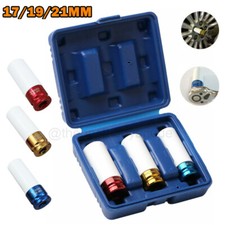 3x Schlagschrauber Nuss 1/2" Kraft 17/19/21mm Schoneinsätze Alufelgen Nüsse DE