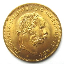 Österreich Goldmünze 4 Florin 10 Franken 1892 Goldgulden Franz Josef 