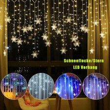LED Lichterkette Lichtervorhang Fenster Lichternetz Weihnachtsdeko Außen 8 Modi