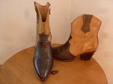 OAK TREE FARMS-Mexico, echt Leder Western Boots-Stiefel, Braun/Beige, Gr. 41